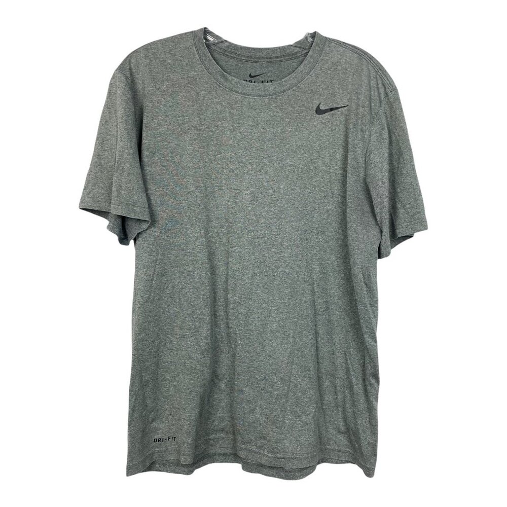 Nike Mens Dri-Fit Gray Short Sleeve Tee Shirt Size M